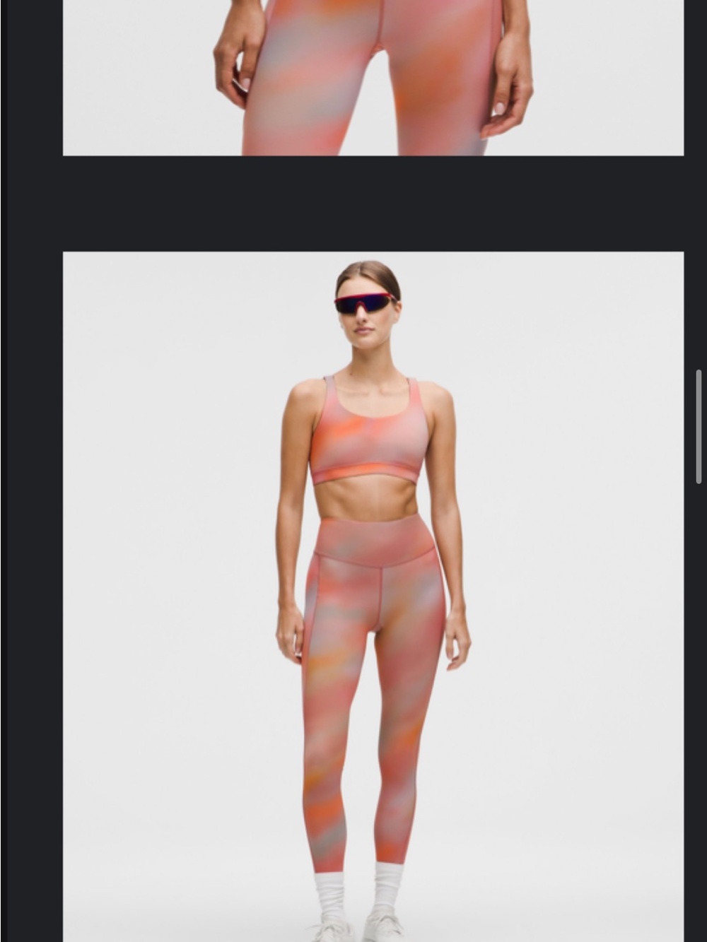 Coral Ombre Leggings - Fast & Free High Rise Tights